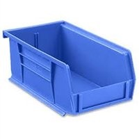 Uline Shipping Supply S-12414blu Plastic Stackable Bins Blue 7 1/2 X 4 X 3