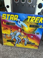 Star Trek TOS 1978 Bally Pinball Original Back Glass Captain Kirk 28 1/4 x 26