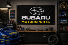 Subaru Motorsport Wall Flag 3x5ft Polyester Garage Decors picture