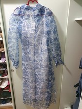 STAUD Blue Toile Sheer Shirt Dress Womens S Palm Print New With Tags picture