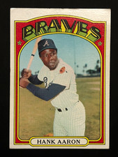 Topps 1972 Topps Hank Aaron #299 Atlanta Braves Base Set MLB Baseball Card picture