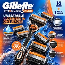 NEW Gillette ProGlide 5 Plus Razor 16 Cartridges + 1 Bonus Handle 5 Blade picture