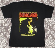 1989-90 Soundgarden Screaming Live Black All Size Unisex Shirt picture