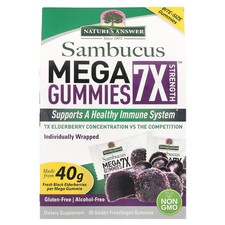 2 X Nature's Answer, Sambucus Mega Gummies 7X Strength�, 202 mg, 30 Gelatin Fre picture