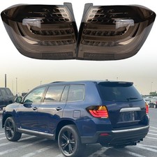 Pair LED Tail Lights For Toyota Highlander 2011 2012 2013 Smoked Rear Brake Lamp picture