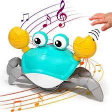 Hot Sensing Crawling Crab Baby Toy Light Projection Simulation Interactive Toys picture