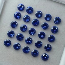 Beautiful Natural Blue Sapphire Lot Round 10 Pcs Certified 6 mm Loose Gemstone picture