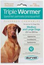 Durvet Triple Wormer for Medium and Large Dogs 12ct Exp 08/2026 picture