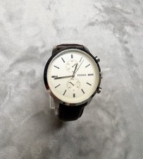 Fossil Townsman FS4865 Men's Brown Leather Strap New Battery Preppy Casual picture