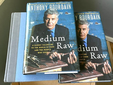 (3) MEDIUM RAW - ANTHONY BOURDAIN - Hardcovers ALL SIGNED~ Ecco Releases picture