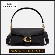 COACH CH857 Tabby Shoulder Bag 26 Polished Pebble Leather Black Gold Outlet SMM picture