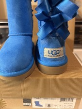 UGG T Bailey Bow Boots Blue Sky Toddler Size 8  3280T T/ BSKY picture