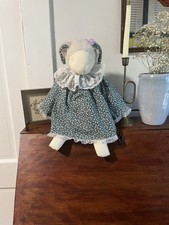 Vintage handmade sleepy lamb plush picture