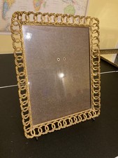 Vintage antique gilded picture frame rose Filigree Ornate Victorian 19th picture
