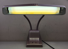 Vintage MCM Dazor Model 1000 Double Gooseneck Industrial Desk Lamp - WORKS picture