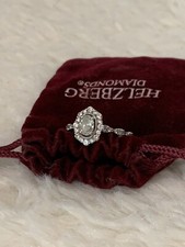 Truly by Zac Posen Margarita Oval Diamond Engagement Ring in 14k White Gold picture