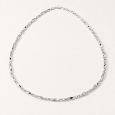 925 Sterling Silver Chain Necklace Box Snake 40cm Faceted Link 45cm Gift picture