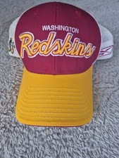 Nice Vintage Reebok Redskins Mesh Back Trucker Hat Snapback One Size Embroidered picture