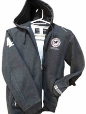 Equestrian GRAY Hoodie ZIP Up Sweatshirt Jacket HORSE Riding Men S 1976 Fouganza picture