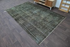 Oushak 6x9,Turkish Rug,vintage,anatolian,GREEN,kilim,Bohemian,handmade,wool picture