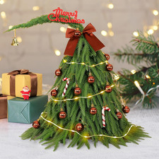 Small Mini Christmas Tree Table Top Norfolk Pine Christmas Tree with 50 LED Ligh picture