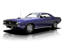 1970 Plymouth Cuda Purple Classic Car Poster Photo 4 Sizes (2 PHOTO SET) picture