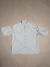 CC Filson Shirt Men's Extra Large Blue Vented Roll Sleeve Lightweight Fishing picture