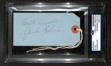 Jackie Robinson HOF Signed/Autographed 2.5x5 Tag Cut Pass Dodgers PSA 214006 picture