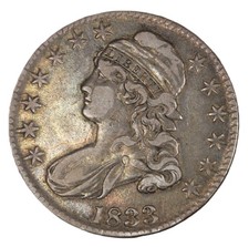 1833 50C Capped Bust Half Dollar- Choice Original / XF- SMH-2841 picture