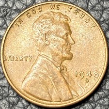 1948-S Lincoln Wheat Cent • Fine to Extra Fine • San Francisco Mint • Semi-Key picture