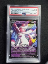 2021 Pokemon Black Star Promo Dark Sylveon V PSA 10 picture