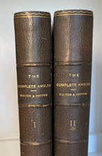 1885 Walton Compleat Angler 1/120 Extra Illustrated Morocco Leather Potter 2 Vol picture