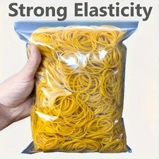 High Elastic Yellow Rubber Bands 38mm – Durable Set of 100 picture