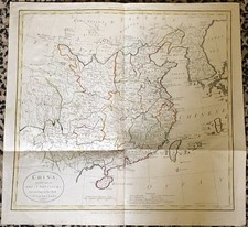 1785 Ancient Map of China Divided Into Great Provinces picture