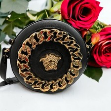 Versace La Medusa Blk/Gold Chain Circulat Shoulder Bag (Retail $1695) NWOT picture
