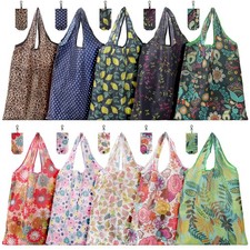 10x Reusable Grocery Bags Large Waterproof Foldable Shopping Tote Bags w/ Handle picture