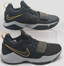 Nike PG 1 Black Gold Men's Basketball Shoes Size 9.5 NEW picture
