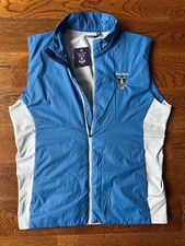 * KJUS ROYAL TROON GOLF CLUB SCOTTISH TOP VEST JACKET MEDIUM/M ZIP BLUE NEW * picture