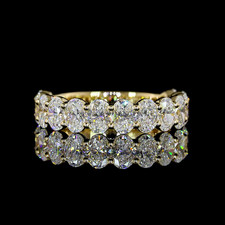 2.50Ct Oval Lab Grown Diamond 3/4 Eternity Wedding Band 14K White Gold VVS2 E picture
