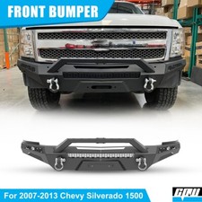 For 2007-2013 Chevy Silverado 1500 3-in-1 Heavy Duty Front Bumper with Bull Bar picture