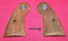 SILE Early E Frame Wood Grips Colt Official Police Pistol Army Special Revolver picture