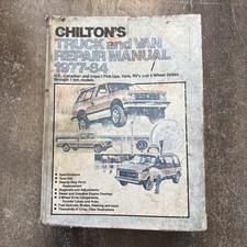 CHILTON'S TRUCK and VAN REPAIR MANUAL 1977-84 Hardcover 4WD 1 Ton No. 7357 picture