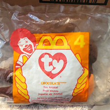 Ty Beanie Babies McDonald's Teenie Beanie Chocolate Sealed in Bag 1996 picture