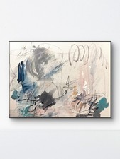 SAMATOWIC Original 12x16 Abstract Abstract Gestural Marks Painting Signed Canvas picture