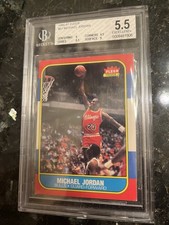 1986-87 Fleer - Michael Jordan #57 (RC) BGS Beckett 5.5 Excellent Bulls HOF GOAT picture