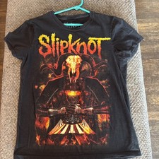 2018 Slipknot Goat Lord Circus T-Shirt Womens Size M Short Sleeve Band Tee Black picture