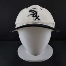 Vintage Chicago White Sox Sports Specialties Snap Back White Dome Plain Logo Hat picture