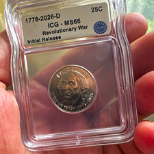 2026-D 25C Revolutionary War Silver ICG MS66 Initial Release picture