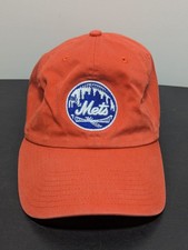 47 Brand MLB New York Mets NYM Orange Adjustable Hat Baseball Cap OSFA One Size picture