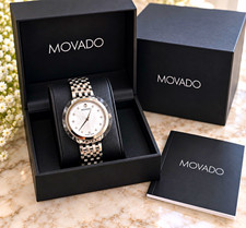 Movado Museum Women’s Watch Diamond Mother of Pearl Sapphire Crystal picture